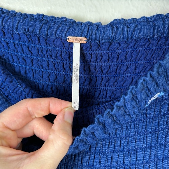 Free People Counting Daisies Dress In Blue - Picture 6 of 7